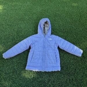 The North Face Lavender Quilted Jacket Reversible Jacket 2T